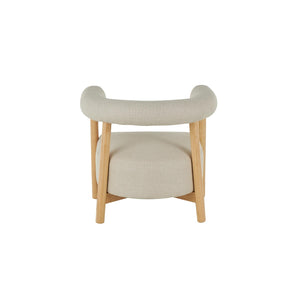 Butaca decorativa curva tapizada estilo orgánico moderno