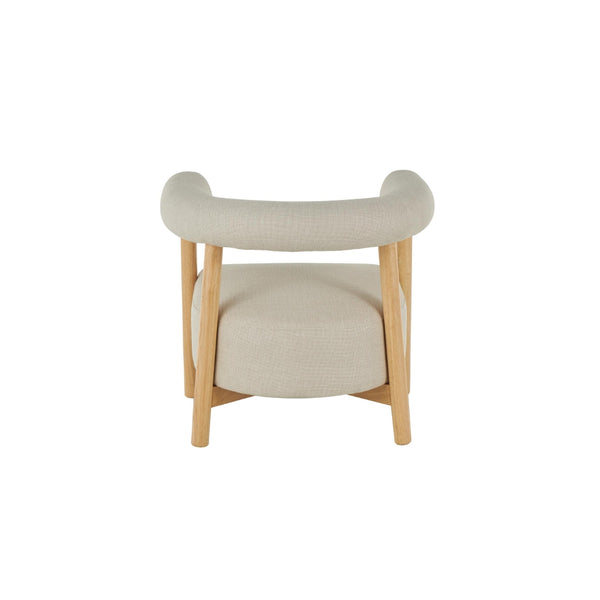 Butaca decorativa curva tapizada estilo orgánico moderno