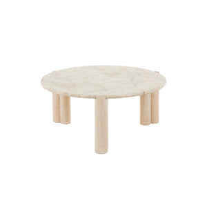 Mesa de centro artesanal en madera de teca estilo natural