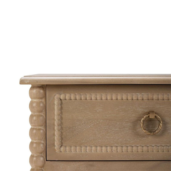 Mesita de noche Cholet de 2 cajones con estante