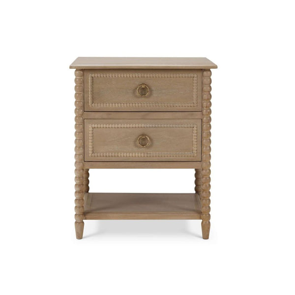 Mesita de noche Cholet de 2 cajones con estante