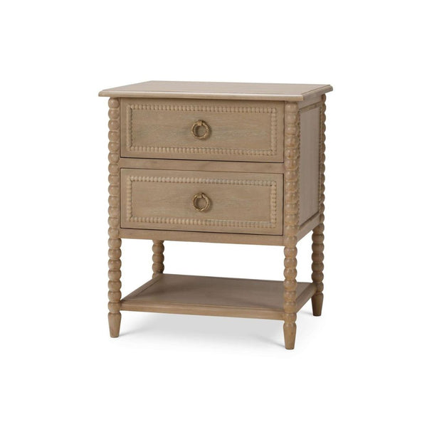 Mesita de noche Cholet de 2 cajones con estante