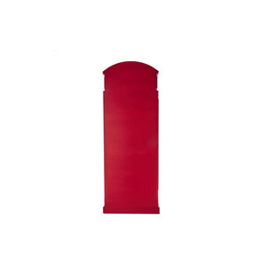Vinera de cabina telefónica vintage de madera roja