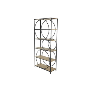 Estantería de pared Metálica Negra con Toque Industrial