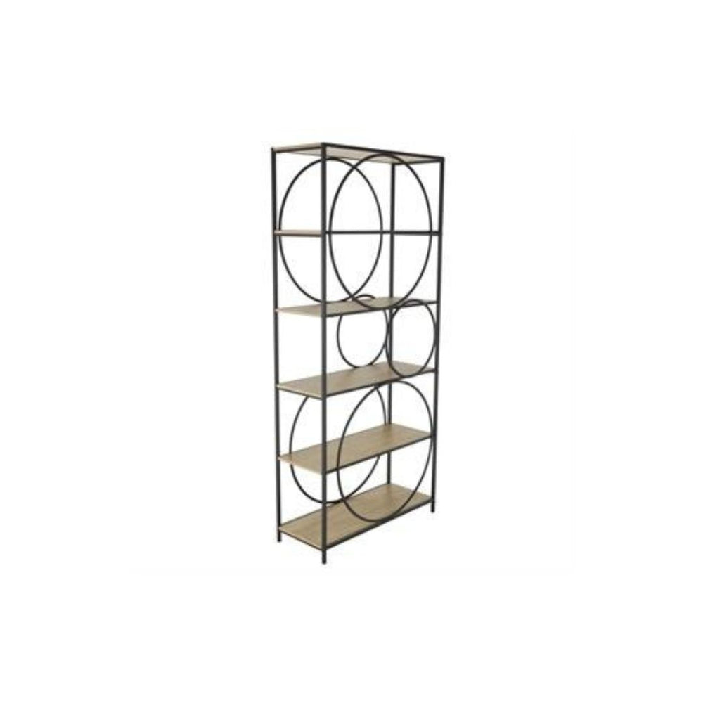 Estantería de pared Metálica Negra con Toque Industrial