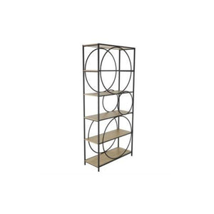 Estantería de pared Metálica Negra con Toque Industrial