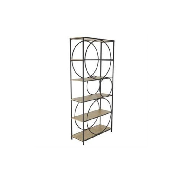 Estantería de pared Metálica Negra con Toque Industrial