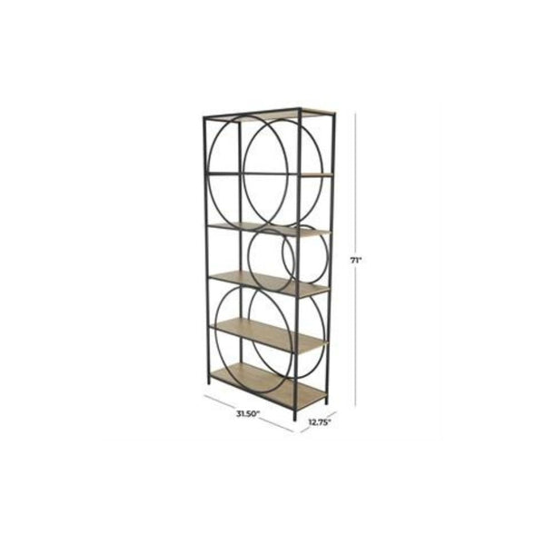 Estantería de pared Metálica Negra con Toque Industrial
