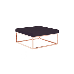 Black/Gold Velveteen Ottoman, KD