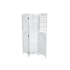 Panel de 3 divisiones de madera blanca