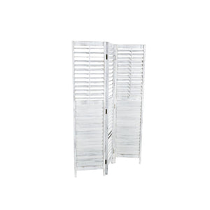 Panel de 3 divisiones de madera blanca