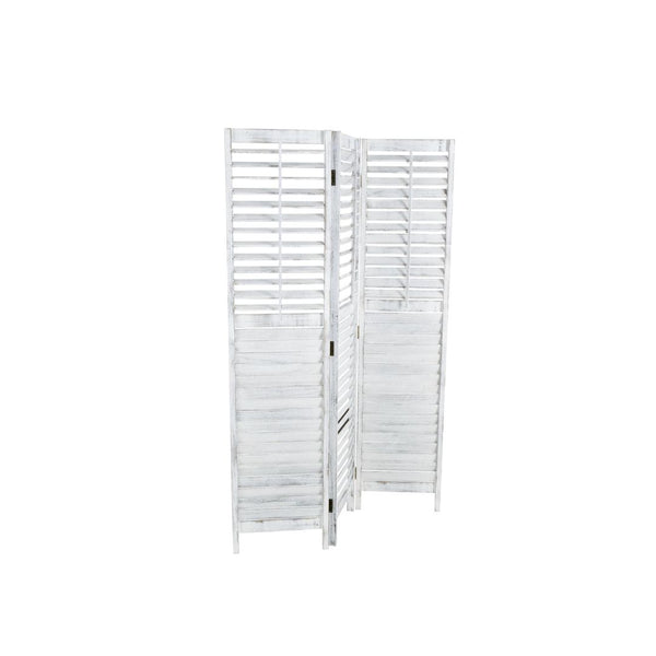 Panel de 3 divisiones de madera blanca