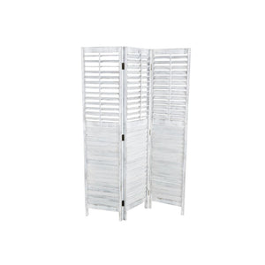 Panel de 3 divisiones de madera blanca