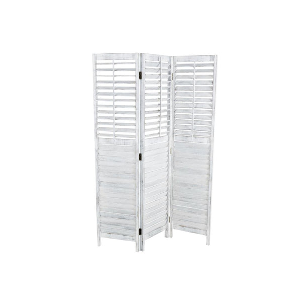 Panel de 3 divisiones de madera blanca
