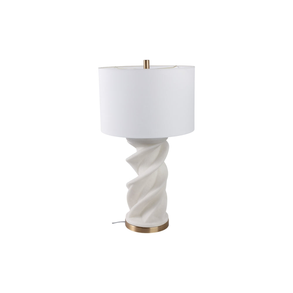 Lámpara de mesa Kauna en resina de cuarzo – 29"