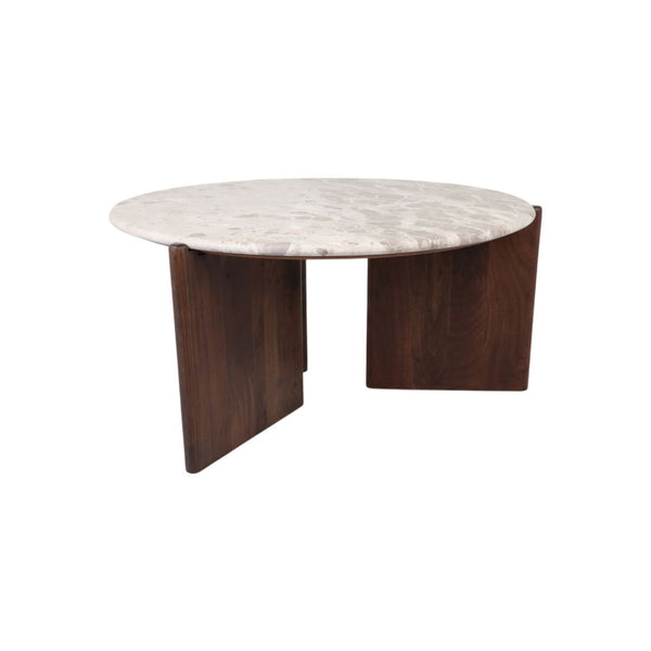 Mesa de centro Somerset en mármol negro y madera 39″