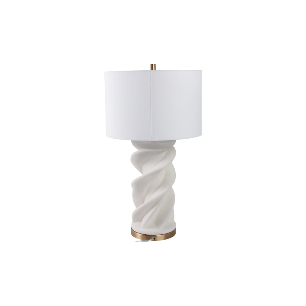 Lámpara de mesa Kauna en resina de cuarzo – 29"