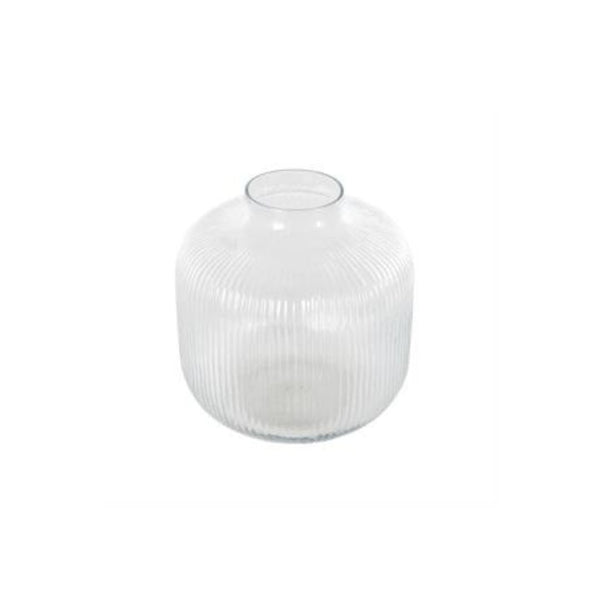 Florero decorativo de vidrio transparente