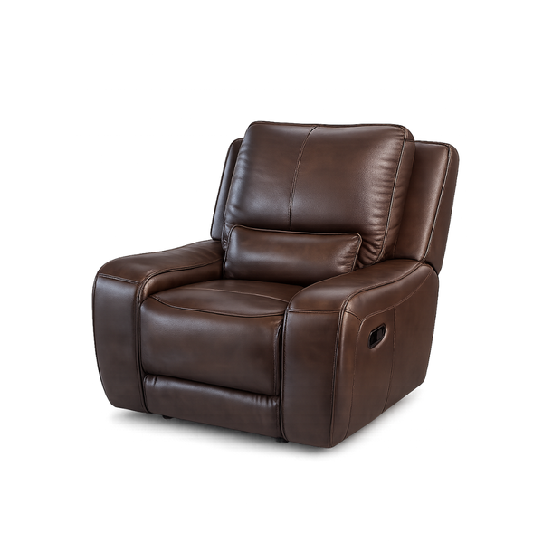 Sillón Reclinable Manual Leather Puccini Marrón