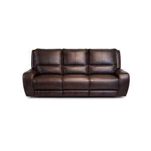 Sofá Reclinable Manual Leather Puccini de 3 Plazas Marrón