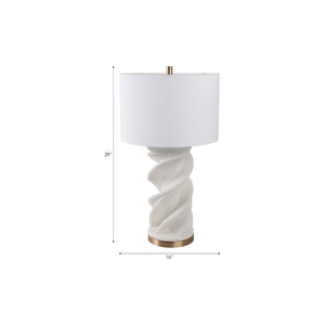 Lámpara de mesa Kauna en resina de cuarzo – 29"