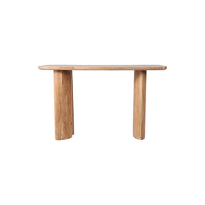 Mesa consola de madera de acacia con patas curvas – 51"
