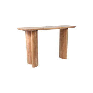 Mesa consola de madera de acacia con patas curvas – 51"