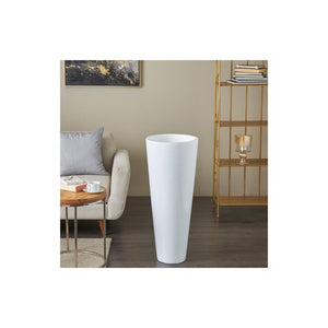 Jarrón Decorativo de Piso Blanco