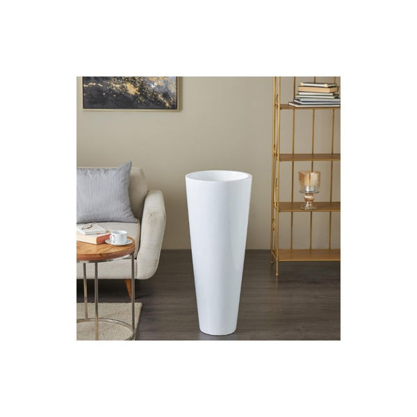 Jarrón Decorativo de Piso Blanco