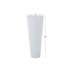 Jarrón Decorativo de Piso Blanco
