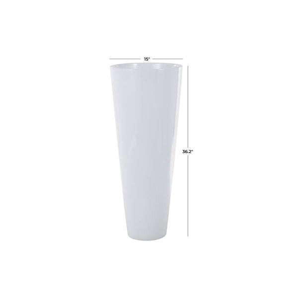 Jarrón Decorativo de Piso Blanco