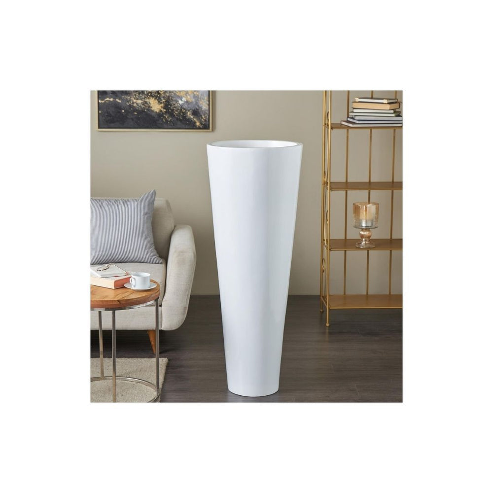 Jarrón Decorativo de Piso Blanco