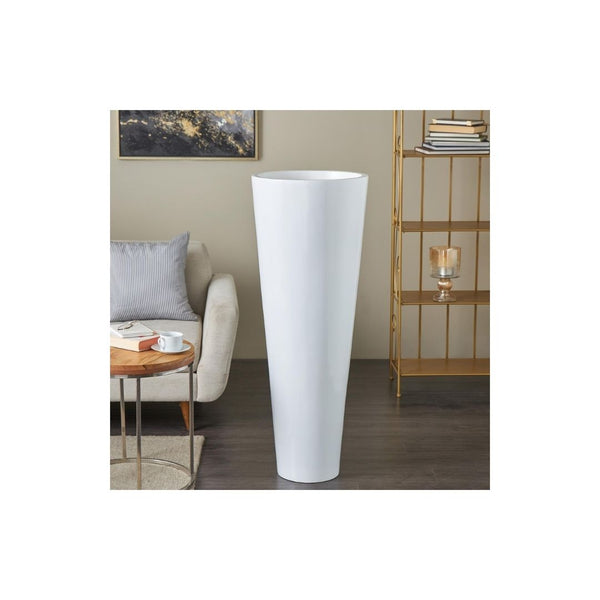 Jarrón Decorativo de Piso Blanco