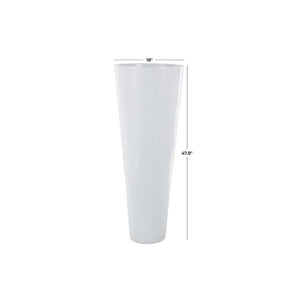 Jarrón Decorativo de Piso Blanco