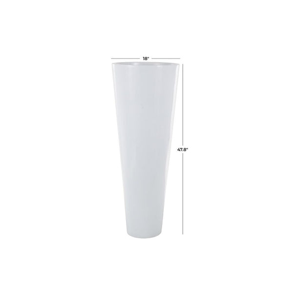 Jarrón Decorativo de Piso Blanco