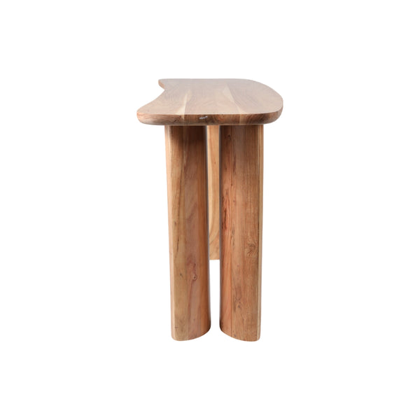 Mesa consola de madera de acacia con patas curvas – 51"