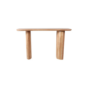 Mesa consola de madera de acacia con patas curvas – 51"