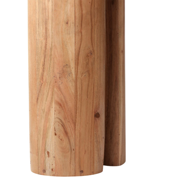 Mesa consola de madera de acacia con patas curvas – 51"