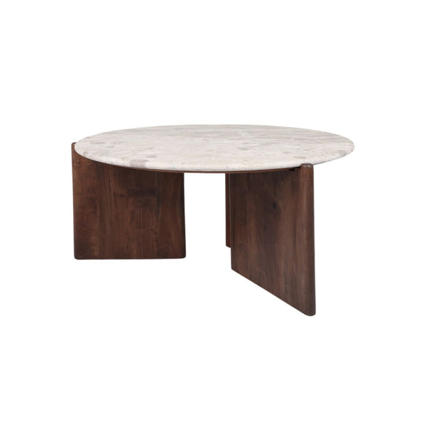 Mesa de centro Somerset en mármol negro y madera 39″