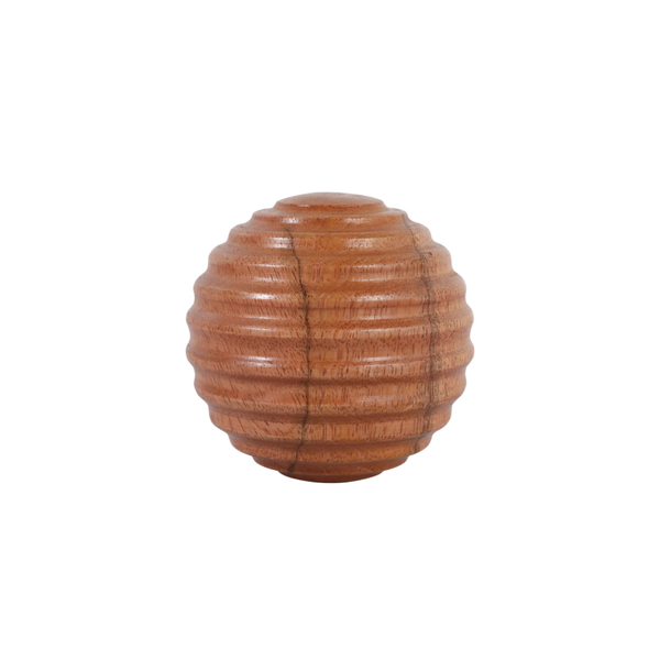 Esfera Decorativa de Madera con Relieve