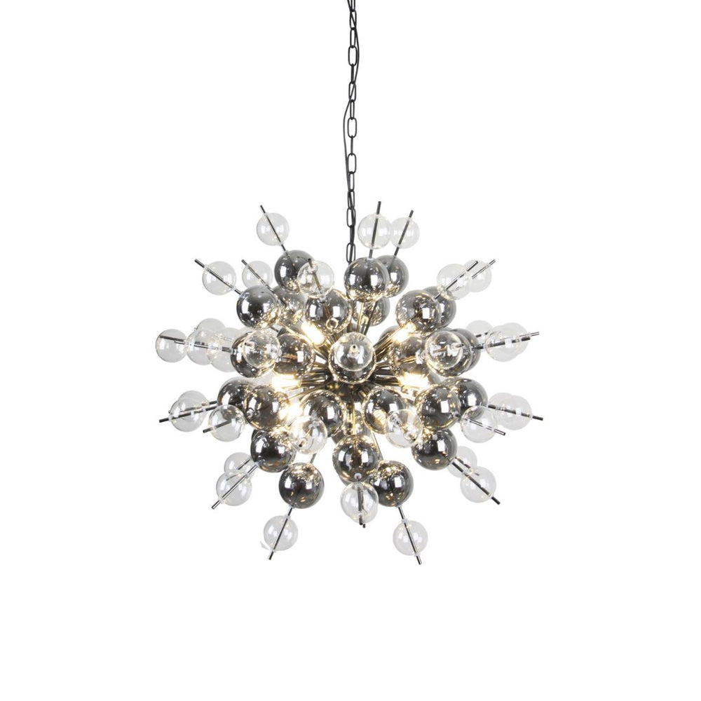 Lámpara Colgante Haram de Vidrio Gris 28"