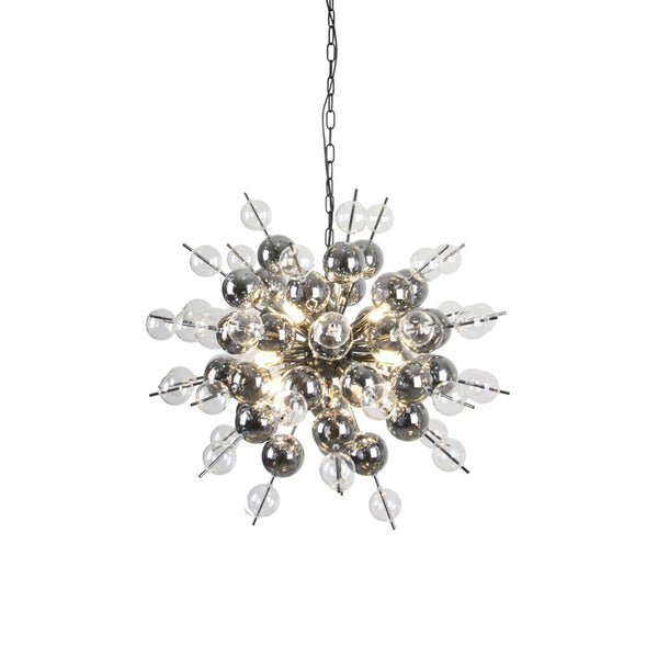 Lámpara Colgante Haram de Vidrio Gris 28"