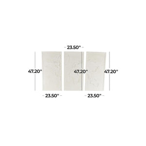 Set de 3 Paneles Decorativos de Pared con Mapamundi 3D