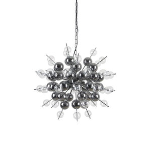 Lámpara Colgante Haram de Vidrio Gris 28"