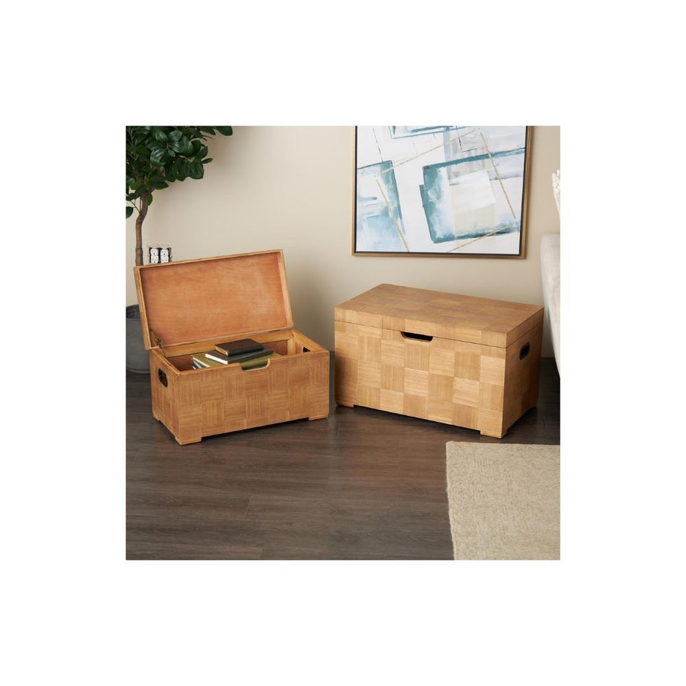 Set de 2 Baúles Decorativos de Madera