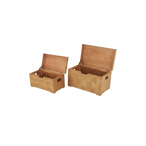 Set de 2 Baúles Decorativos de Madera