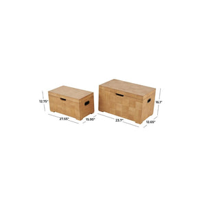 Set de 2 Baúles Decorativos de Madera