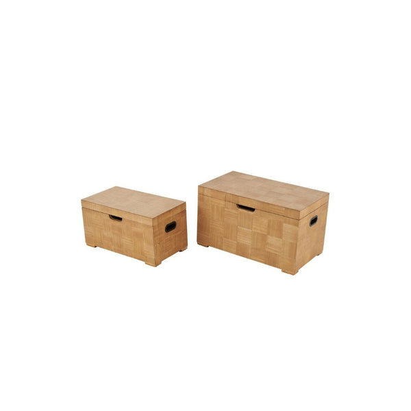 Set de 2 Baúles Decorativos de Madera