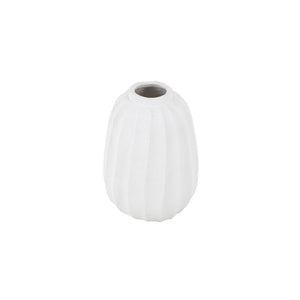 Jarrón Decorativo Blanco Alto con Relieve