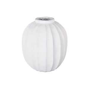 Jarrón Decorativo Blanco con Relieve